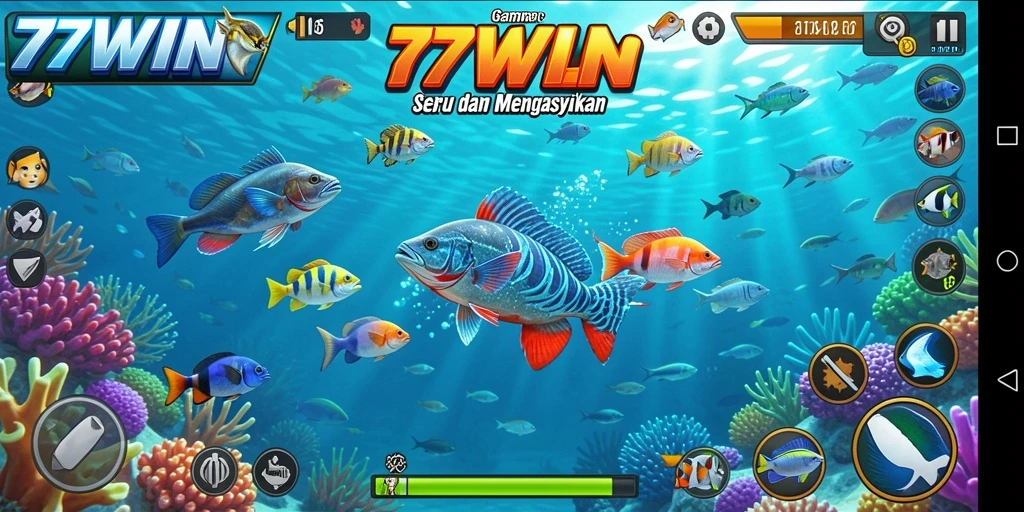 Gameplay seru menembak ikan di laut yang indah.