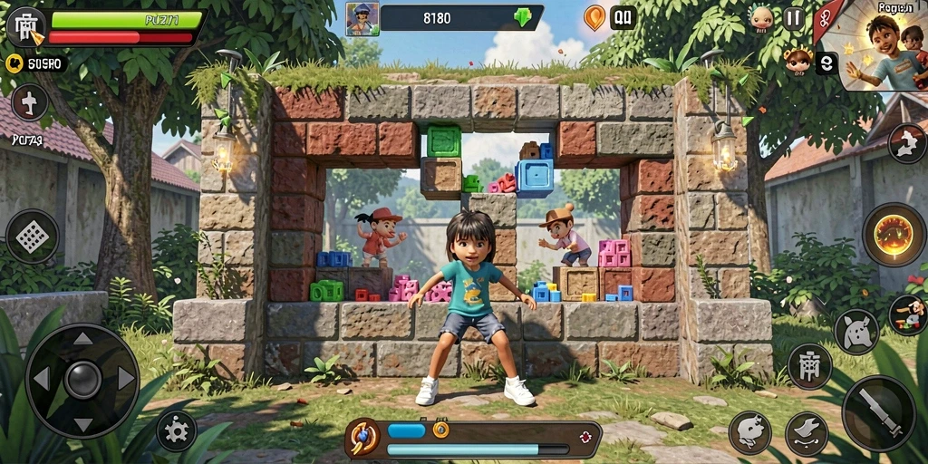 Tangkapan layar game <strong>8180</strong> menunjukkan gameplay puzzle yang menantang dan mendebarkan.