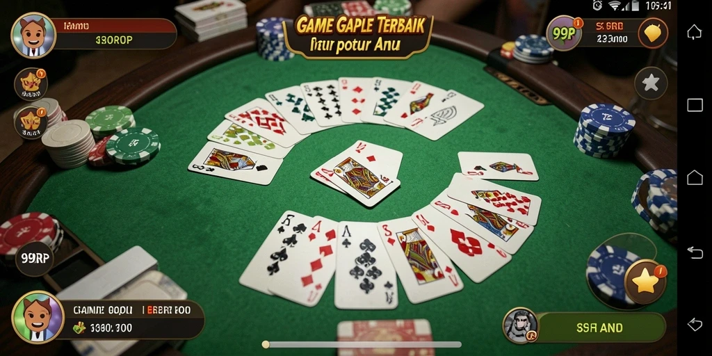 Tampilan gameplay Gaple yang seru dan interaktif.