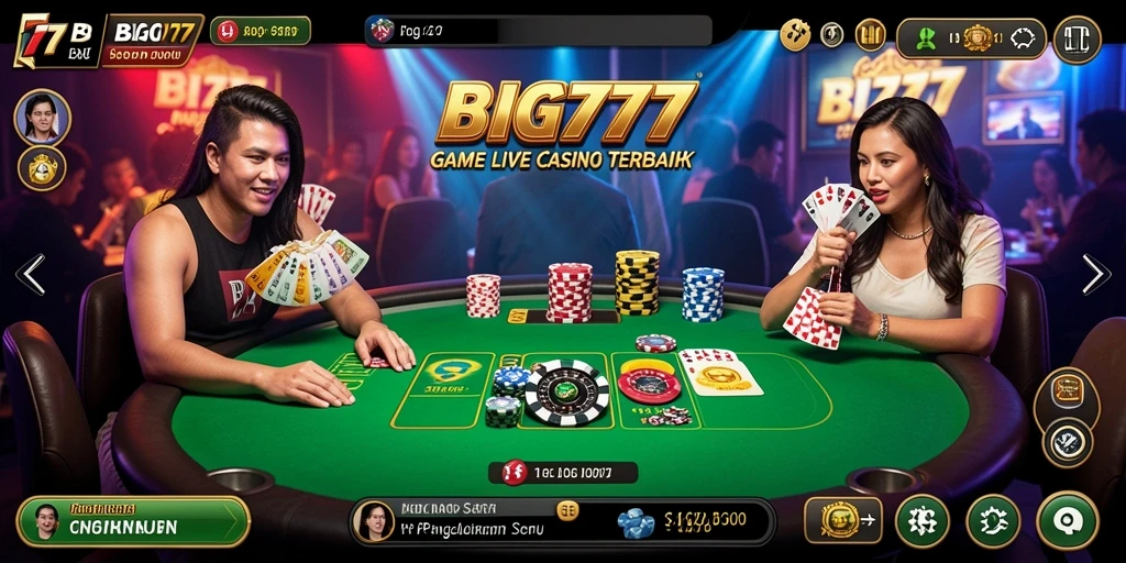 Tangkapan layar dari gameplay Live Casino yang mendebarkan.