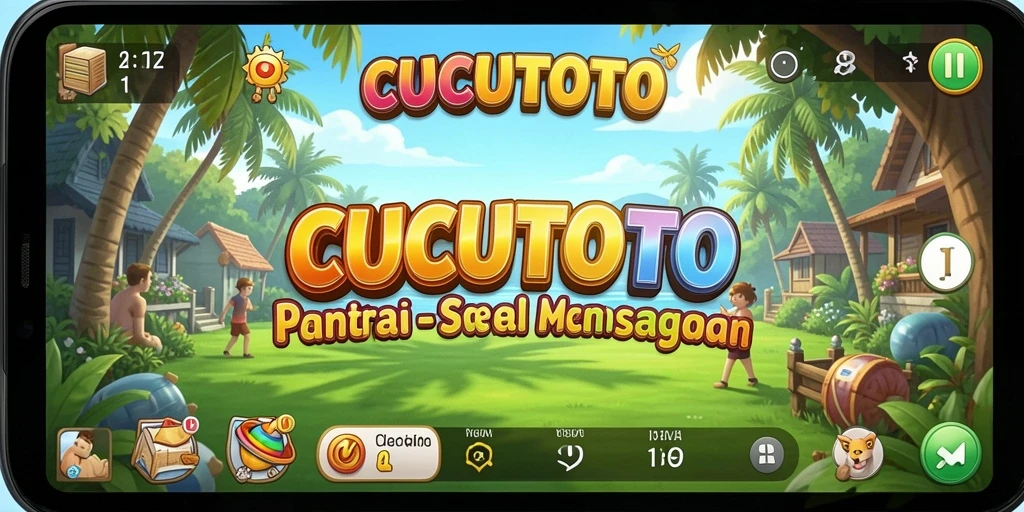 Tampilan gameplay CUCUTOTO yang menarik dan cerah.