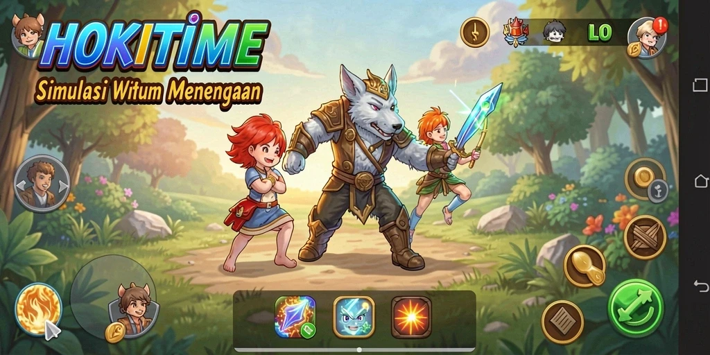 Tampilan gameplay HOKITIME yang interaktif dan menyenangkan.