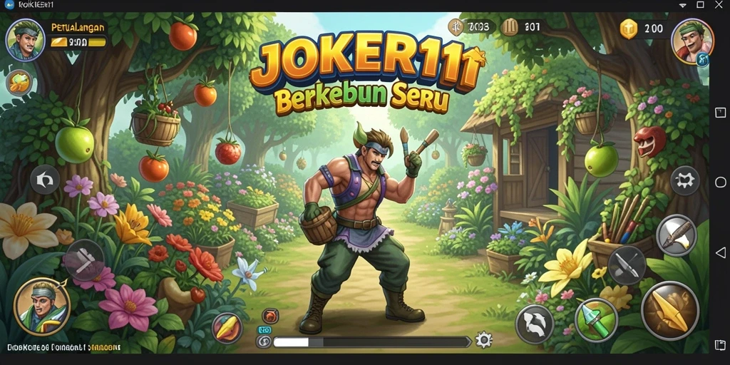 Tangkapan layar utama JOKER11 menunjukkan aktivitas berkebun yang menyenangkan.