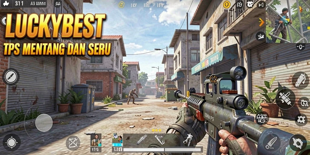 Gameplay seru <strong>LUCKYBEST</strong> dengan aksi tembak-menembak yang intens.