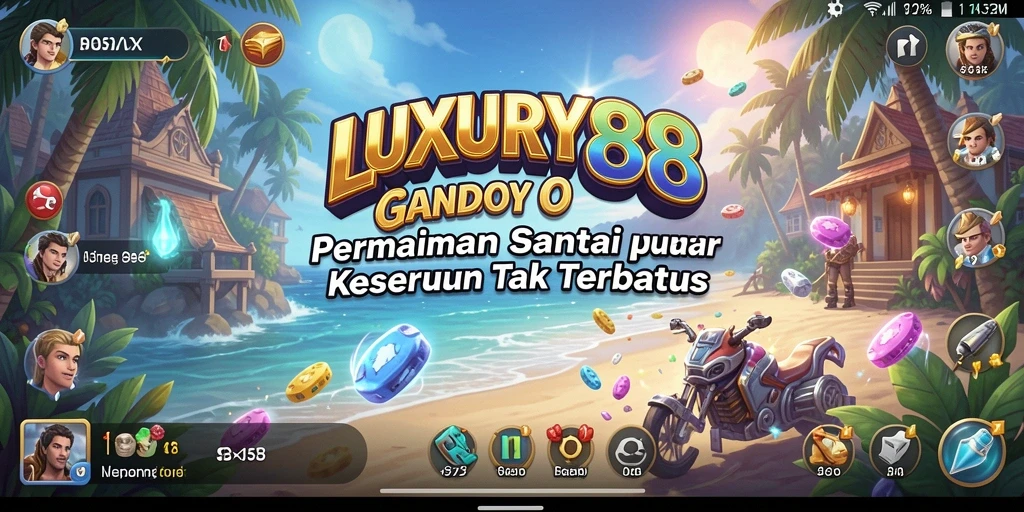 Tampilan gameplay LUXURY88 dengan grafis yang cerah dan menarik.