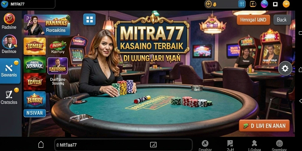 Tampilan menarik dari gameplay Kasino di MITRA77.