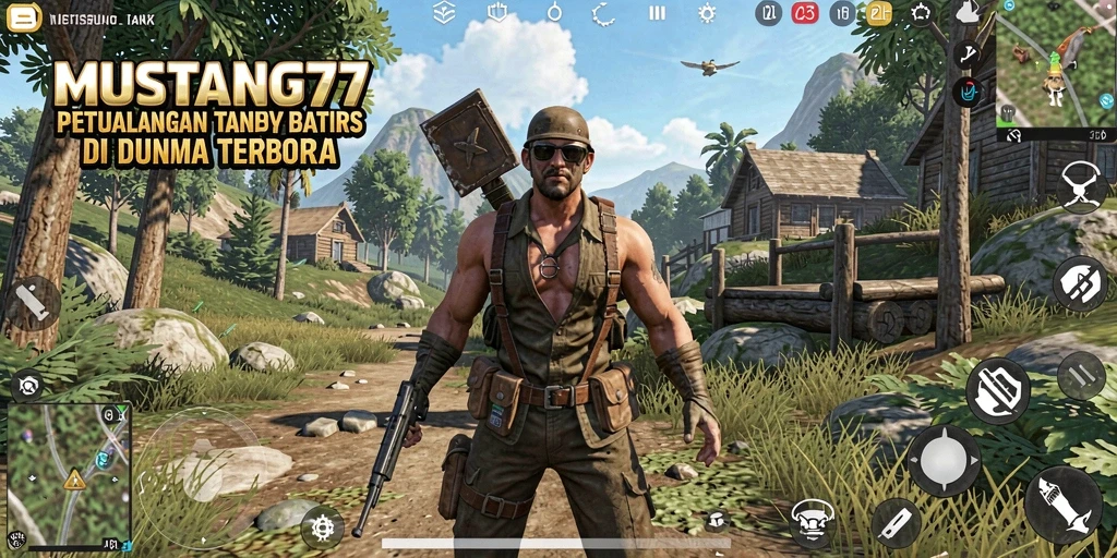 Tampilan gameplay di dunia terbuka MUSTANG77 yang menakjubkan.