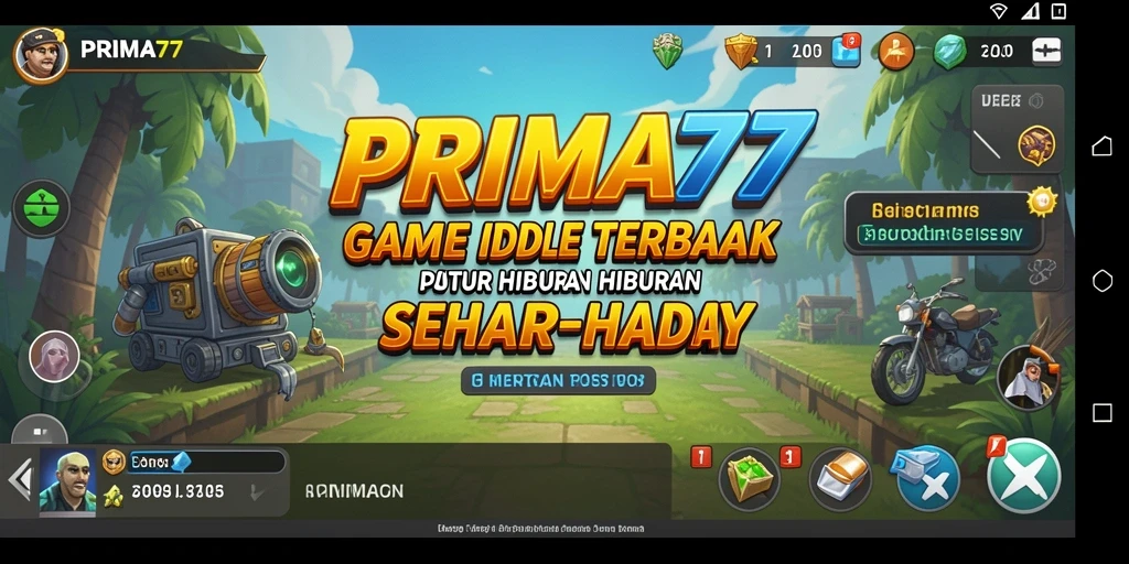 Tampilan gameplay <strong>PRIMA77</strong> yang menakjubkan dengan elemen Idle yang adiktif.