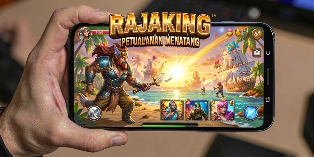 Screenshot RAJAKING menampilkan petualangan yang penuh aksi dan tantangan.