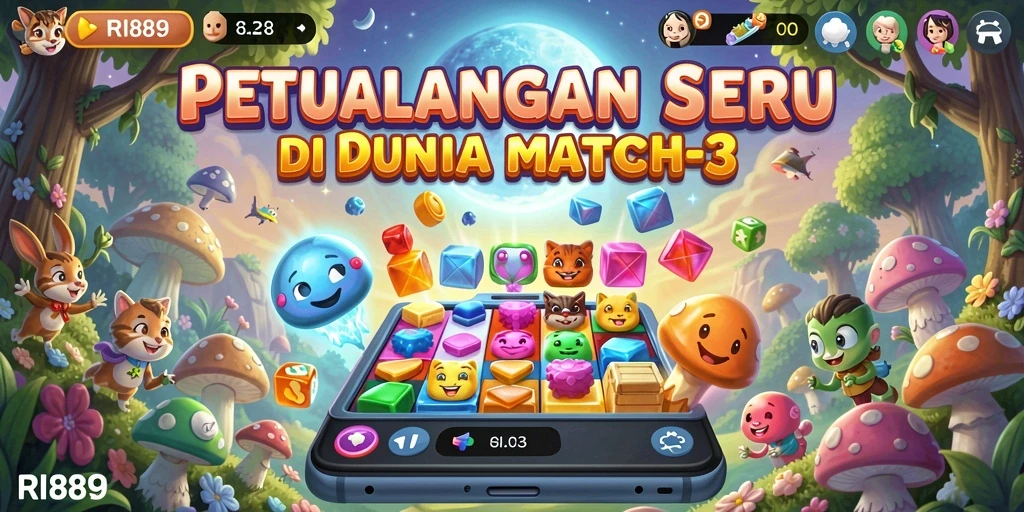 Tangkapan layar gameplay menyerupai tantangan menarik Match-3.