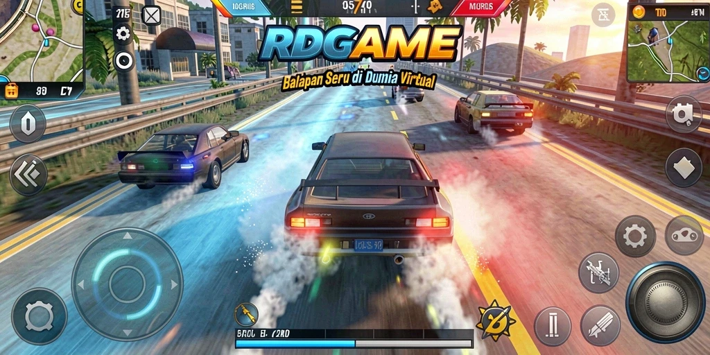 Screenshot RPGAME menunjukkan aksi balapan yang mendebarkan dan grafik yang menawan.