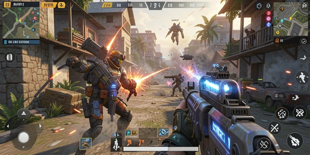 Tampilan seru gameplay RVIP1 dengan aksi tembak-menembak.