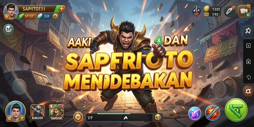 Screenshot SAPITOTO menampilkan aksi seru saat bertarung melawan musuh.