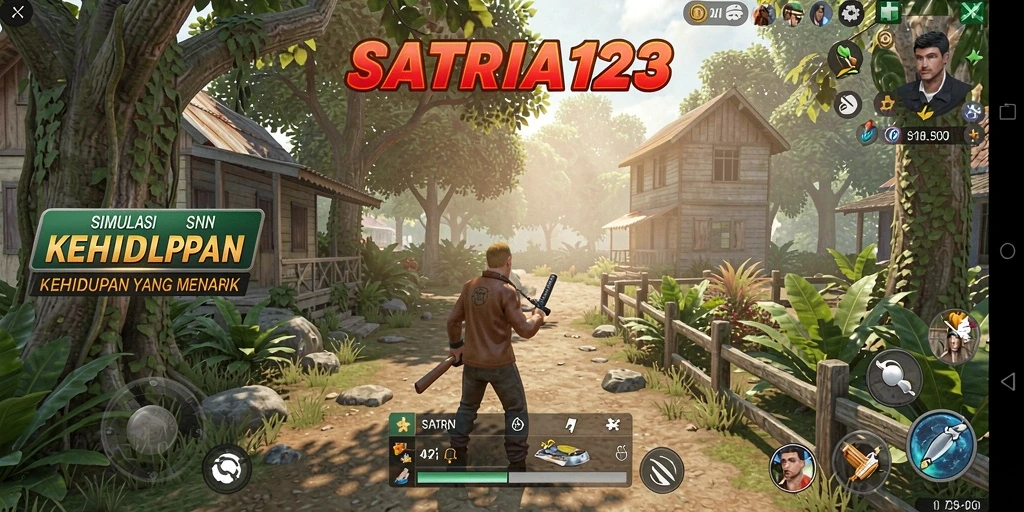 Tampilan gameplay yang menawan dalam dunia virtual SATRIA123.
