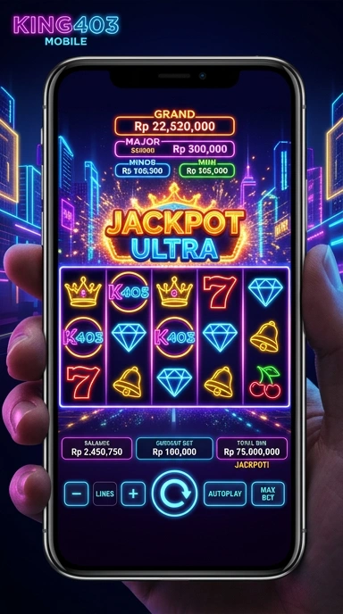 Screenshot tampilan utama aplikasi king403.
